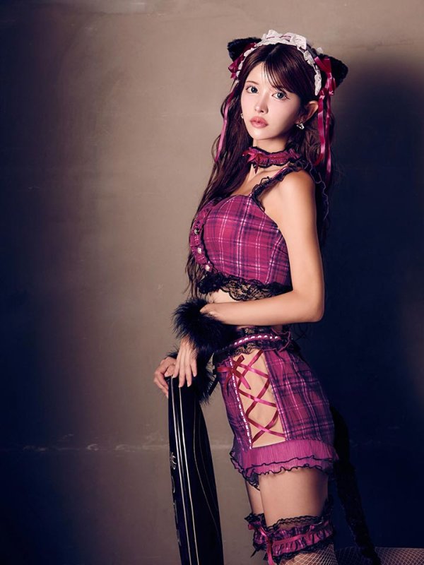 画像11: 【SALE!!】【即日発送】【ハロウィン】チェックキャットセットアップ【コスプレ6点セット】【S-Mサイズ/1カラー】[HC03]