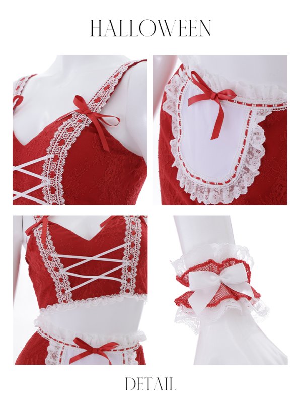 画像21: 【即日発送】【ハロウィン】赤ずきん×狼コスプレ【コスプレ5点セット】【コスプレ4点セット】【S-Mサイズ】【Fサイズ】[OF01/OF01]