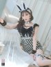 画像1: 【即日発送】【ハロウィン】 ツイードバニーミニワンピ 【コスプレ6点セット】【S-Lサイズ/2カラー】[YMT] (1)