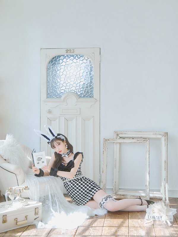 画像23: 【SALE!!】【即日発送】【ハロウィン】 ツイードバニーミニワンピ 【コスプレ6点セット】【S-Lサイズ/2カラー】[OF04]