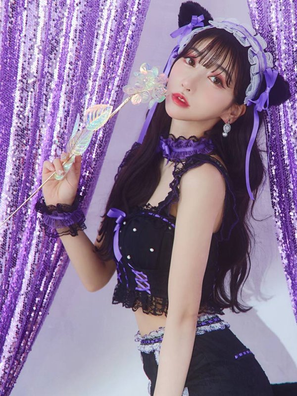 画像13: 【SALE!!】【即日発送】【ハロウィン】パールレースキャットセットアップ【コスプレ6点セット】【S-Mサイズ/2カラー】[OF01]