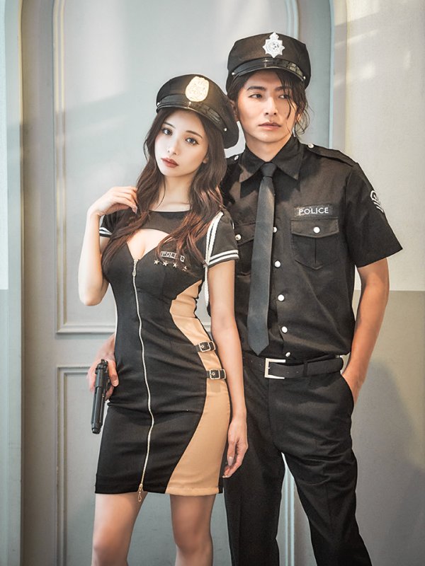 画像5: 【SALE!!】【即日発送】【ハロウィン】 ポリスコスプレ【コスプレ2点セット】【コスプレ5点セット】【XS-XLサイズ】【M-XLサイズ】[OF04-Bg/OF01-Bsv]