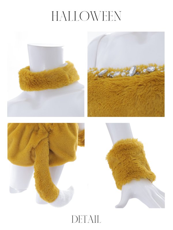 画像31: 【SALE!!】【即日発送】【ハロウィン】もこもこキツネ 【コスプレ6点セット】【Fサイズ/1カラー】[OF01]