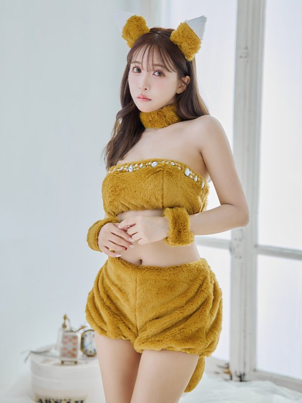 画像3: 【SALE!!】【即日発送】【ハロウィン】もこもこキツネ 【コスプレ6点セット】【Fサイズ/1カラー】[HC03]