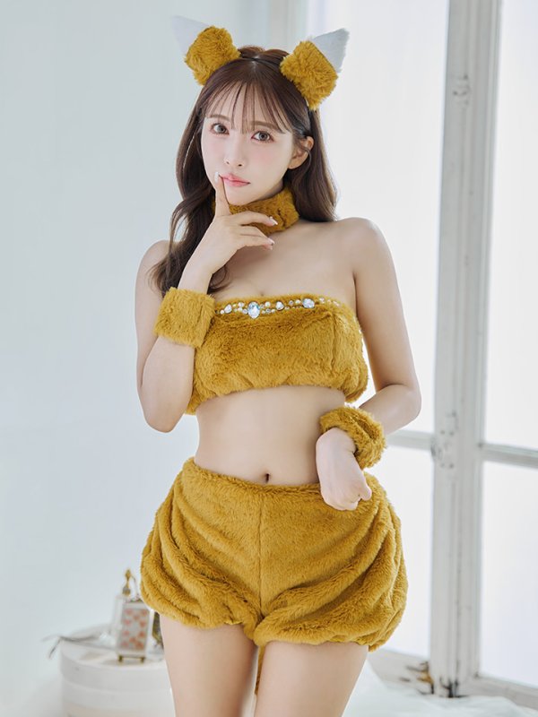 画像4: 【SALE!!】【即日発送】【ハロウィン】もこもこキツネ 【コスプレ6点セット】【Fサイズ/1カラー】[HC03]