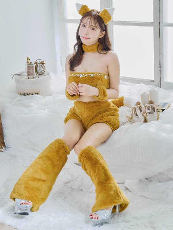 画像8: 【SALE!!】【即日発送】【ハロウィン】もこもこキツネ 【コスプレ6点セット】【Fサイズ/1カラー】[HC03]