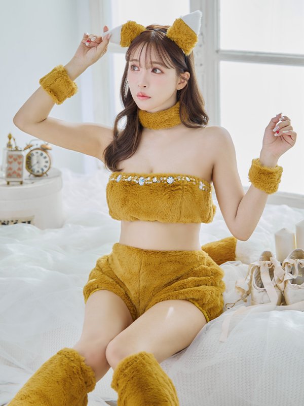 画像9: 【SALE!!】【即日発送】【ハロウィン】もこもこキツネ 【コスプレ6点セット】【Fサイズ/1カラー】[HC03]