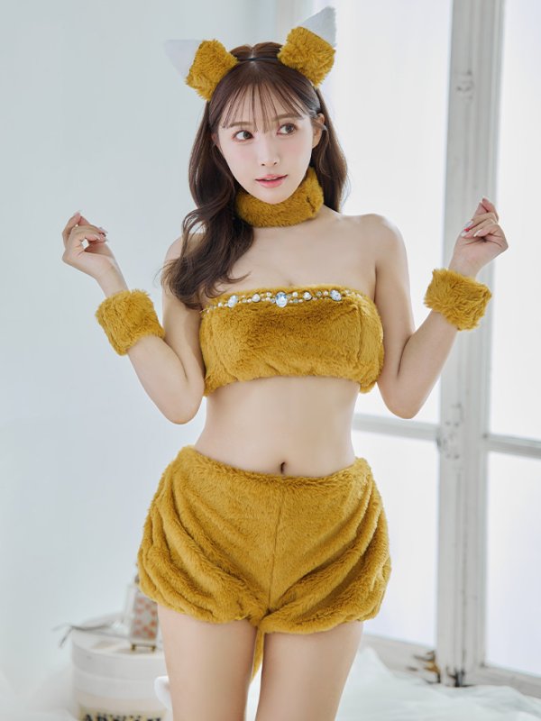 画像13: 【SALE!!】【即日発送】【ハロウィン】もこもこキツネ 【コスプレ6点セット】【Fサイズ/1カラー】[HC03]