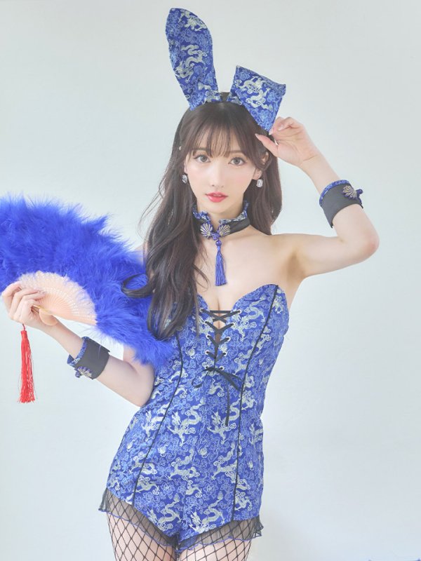 画像4: 【即日発送】【ハロウィン】チャイナバニーガール 【コスプレ6点セット】【XS-Mサイズ/3カラー】(SE01YN)[OF01]