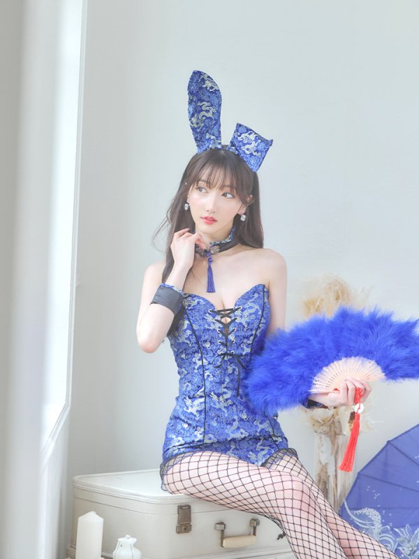 画像7: 【即日発送】【ハロウィン】チャイナバニーガール 【コスプレ6点セット】【XS-Mサイズ/3カラー】(SE01YN)[OF01]