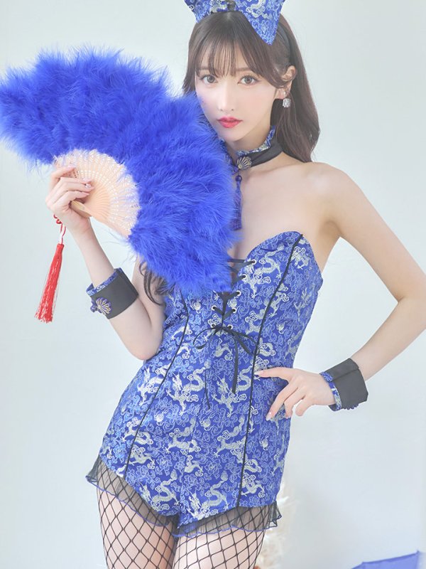 画像8: 【即日発送】【ハロウィン】チャイナバニーガール 【コスプレ6点セット】【XS-Mサイズ/3カラー】(SE01YN)[OF01]