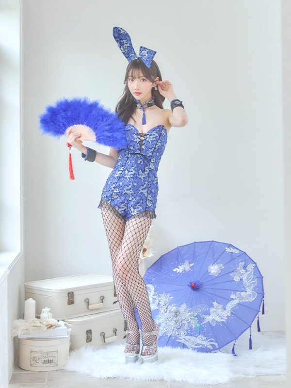 画像12: 【即日発送】【ハロウィン】チャイナバニーガール 【コスプレ6点セット】【XS-Mサイズ/3カラー】(SE01YN)[OF01]