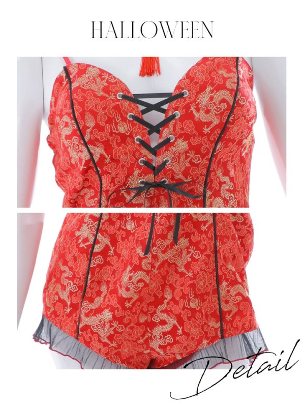 画像44: 【即日発送】【ハロウィン】チャイナバニーガール 【コスプレ6点セット】【XS-Mサイズ/3カラー】(SE01YN)[OF01]