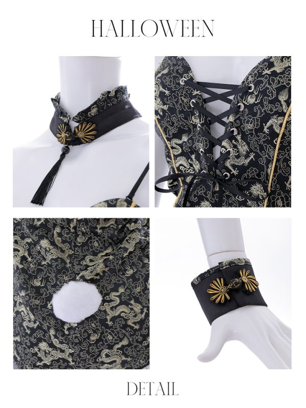 画像41: 【即日発送】【ハロウィン】チャイナバニーガール 【コスプレ6点セット】【XS-Mサイズ/3カラー】(SE01YN)[OF01]