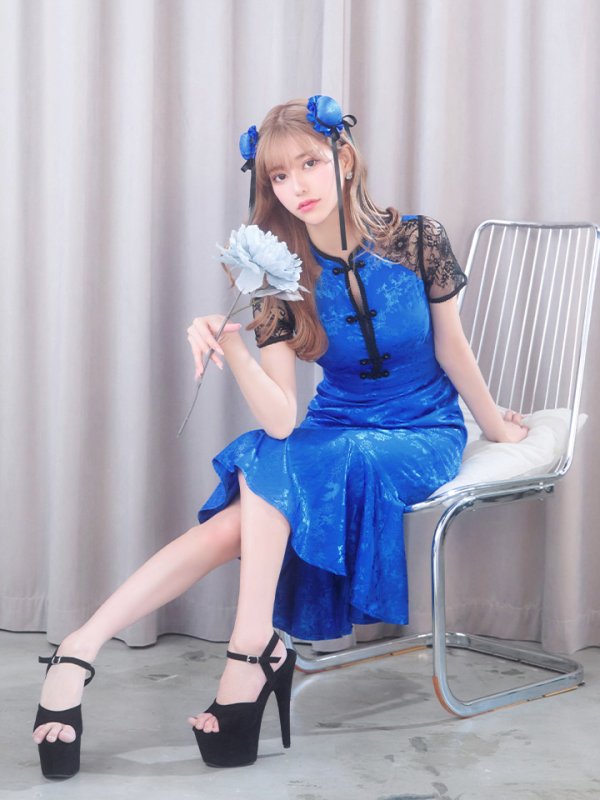 画像6: 【SALE!!】【即日発送】【ハロウィン】 マーメイドレースチャイナ 【コスプレ2点セット】【S-Lサイズ/3カラー】(SE01YN-W)[OF01]