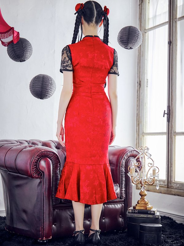 画像6: 【SALE!!】【即日発送】【ハロウィン】 マーメイドレースチャイナ 【コスプレ2点セット】【S-Lサイズ/3カラー】(SE01YN)[HC03]