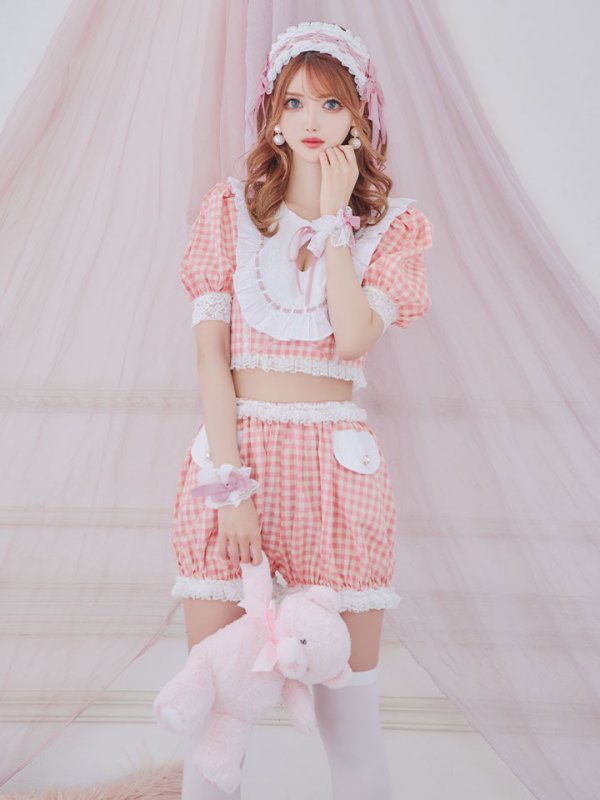 画像3: 【SALE!!】【即日発送】【ハロウィン】 ギンガムロリータベビー 【コスプレ5点セット】【S-Mサイズ/1カラー】[OF01]