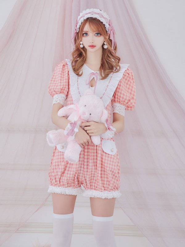 画像4: 【SALE!!】【即日発送】【ハロウィン】 ギンガムロリータベビー 【コスプレ5点セット】【S-Mサイズ/1カラー】[OF01]