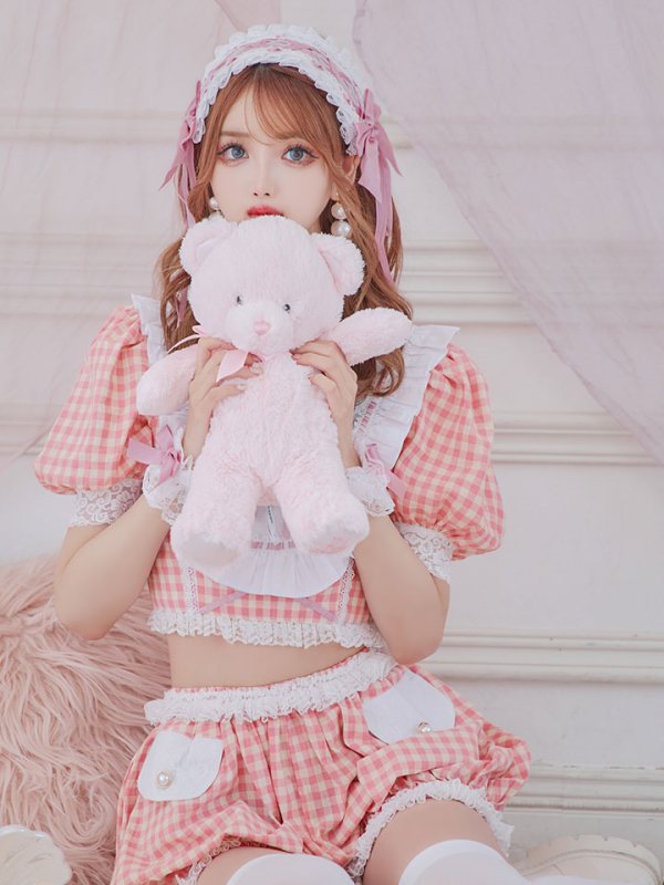 画像9: 【SALE!!】【即日発送】【ハロウィン】 ギンガムロリータベビー 【コスプレ5点セット】【S-Mサイズ/1カラー】[OF01]