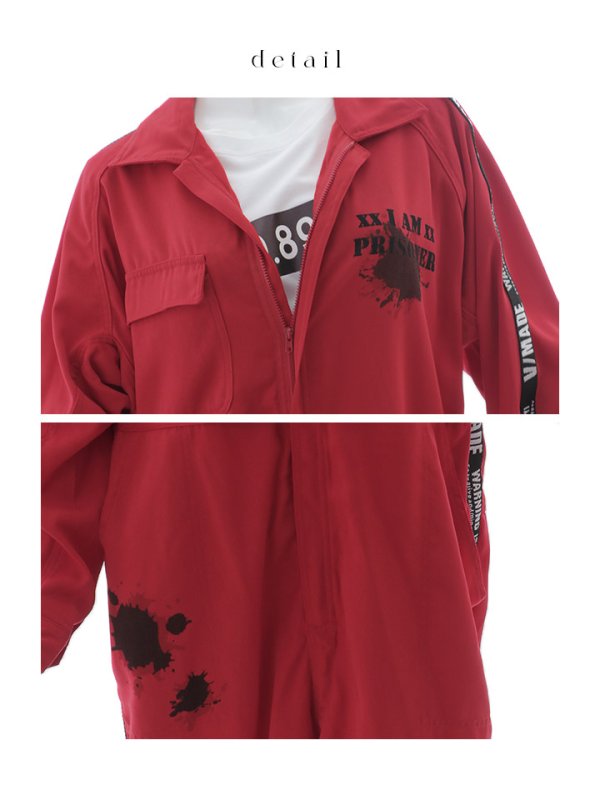 画像23: 【即日発送！】【ハロウィン】 ユニセックス/ 囚人コスプレ コスチューム 【コスプレ2点セット】 【S-XXLサイズ/2カラー】[OF01]