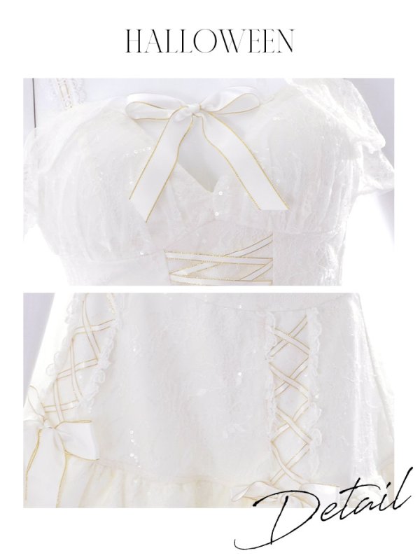 画像25: 【ハロウィン】セクシー天使セットアップ【コスプレ7点セット】【XS-Lサイズ/1カラー】[OF04-H]