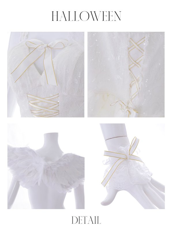 画像26: 【ハロウィン】セクシー天使セットアップ【コスプレ7点セット】【XS-Lサイズ/1カラー】[OF04-H]