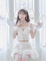 【ハロウィン】セクシー天使セットアップ【コスプレ7点セット】【XS-Lサイズ/1カラー】[YMT-H]