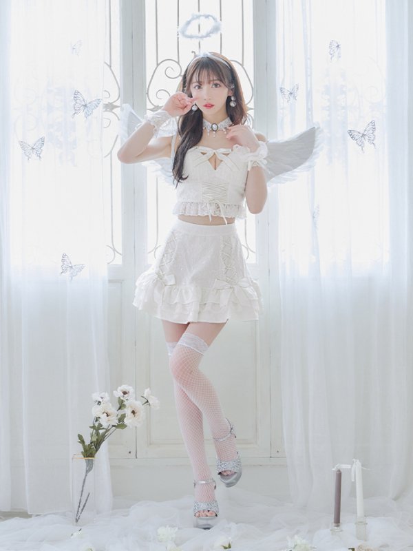画像5: 【ハロウィン】セクシー天使セットアップ【コスプレ7点セット】【XS-Lサイズ/1カラー】[OF04-H]
