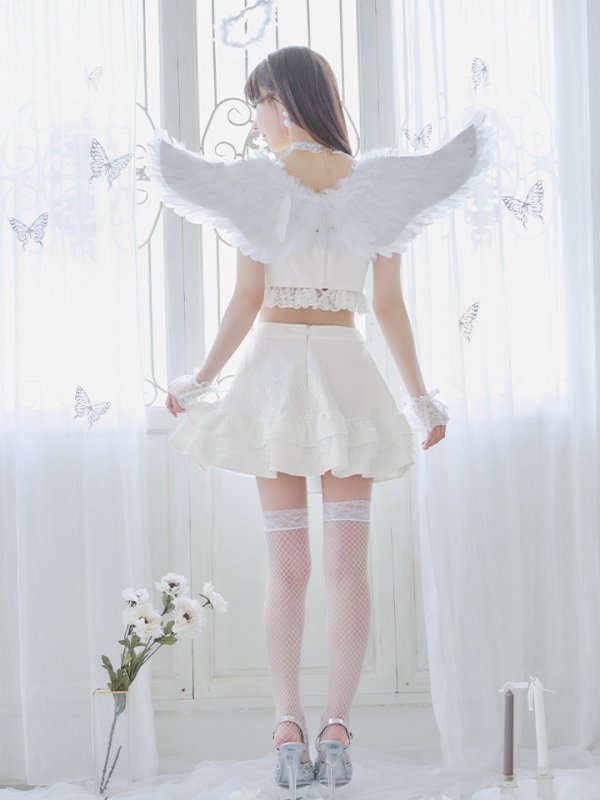 画像14: 【ハロウィン】セクシー天使セットアップ【コスプレ7点セット】【XS-Lサイズ/1カラー】[OF04-H]