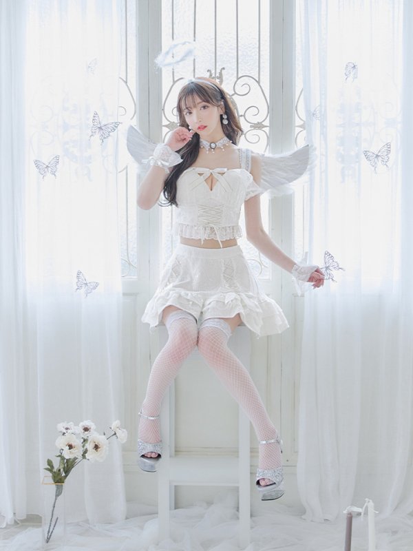 画像9: 【ハロウィン】セクシー天使セットアップ【コスプレ7点セット】【XS-Lサイズ/1カラー】[OF04-H]