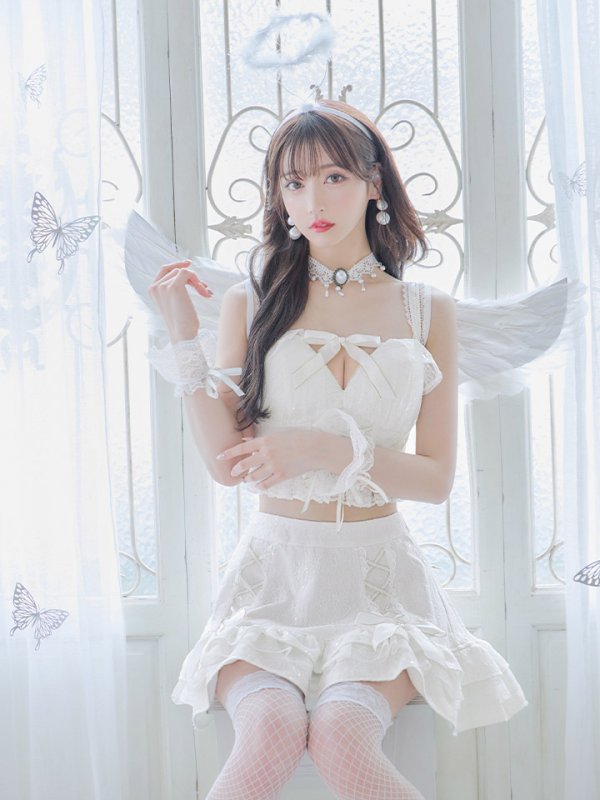 画像11: 【ハロウィン】セクシー天使セットアップ【コスプレ7点セット】【XS-Lサイズ/1カラー】[OF04-H]