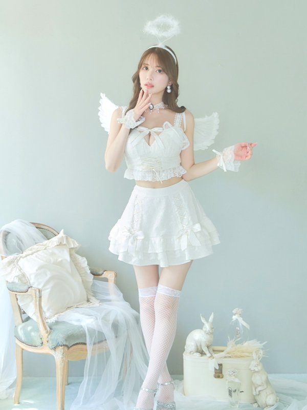 画像2: 【ハロウィン】セクシー天使セットアップ【コスプレ7点セット】【XS-Lサイズ/1カラー】[YMT-H]