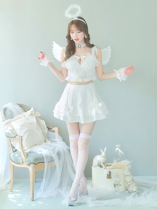 画像5: 【ハロウィン】セクシー天使セットアップ【コスプレ7点セット】【XS-Lサイズ/1カラー】[OF04-H]