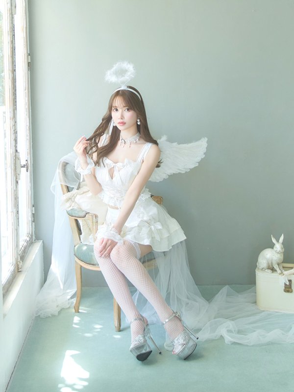 画像6: 【ハロウィン】セクシー天使セットアップ【コスプレ7点セット】【XS-Lサイズ/1カラー】[OF04-H]