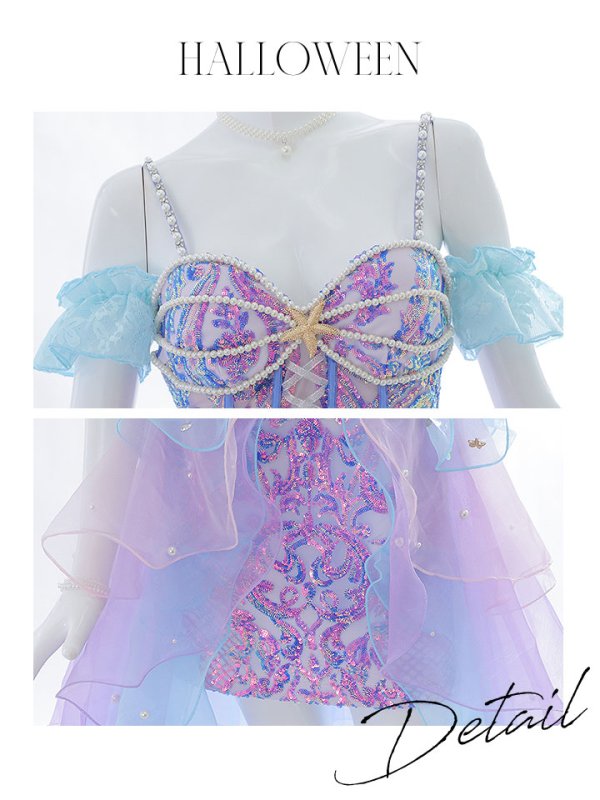 画像19: 【即日発送】【ハロウィン】【桜咲乃愛ちゃんコラボ】 2wayマーメイド 【コスプレ7点セット】【S-Mサイズ/1カラー】[OF01]