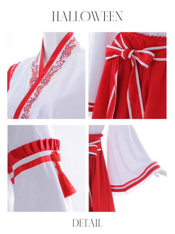 画像14: 【SALE!!】【即日発送】【ハロウィン】巫女【コスプレ4点セット】 【S-Lサイズ/1カラー】[OF01]