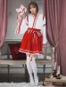 画像2: 【即日発送】【ハロウィン】巫女【コスプレ4点セット】 【S-Lサイズ/1カラー】[YMT] (2)
