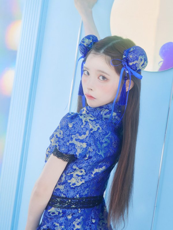 画像28: 【即日発送】【ハロウィン】 緩苺ちゃん着用 パフスリーブチャイナドレス【コスプレ2点セット】【S-Mサイズ/3カラー】(SE01YN)[OF04]