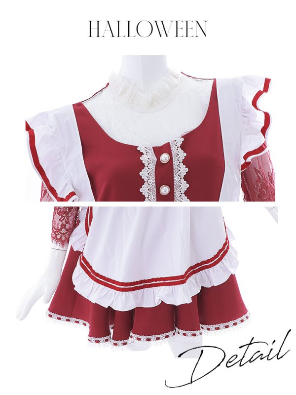 画像13: 【即日発送】【ハロウィン】【LARME/ラルム掲載】赤ずきん【コスプレ3点セット】【S-XLサイズ/1カラー】[HC03]