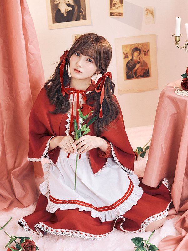 画像5: 【即日発送】【ハロウィン】【LARME/ラルム掲載】赤ずきん【コスプレ3点セット】【S-XLサイズ/1カラー】[HC03]
