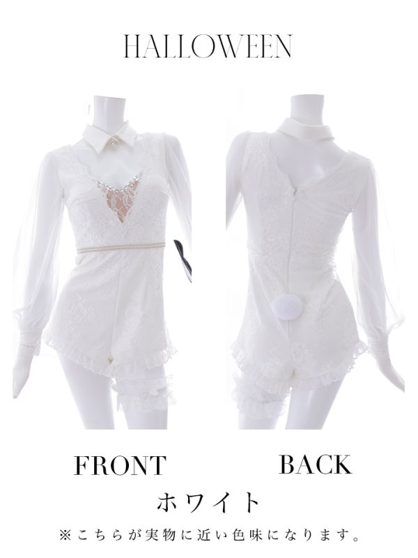 画像42: 【ハロウィン】 レースバニーオールインワン 【コスプレ5点セット】【S-Lサイズ/3カラー】[OF01]