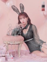 【ハロウィン】 レースバニーオールインワン 【コスプレ5点セット】【S-Lサイズ/3カラー】[YMT]