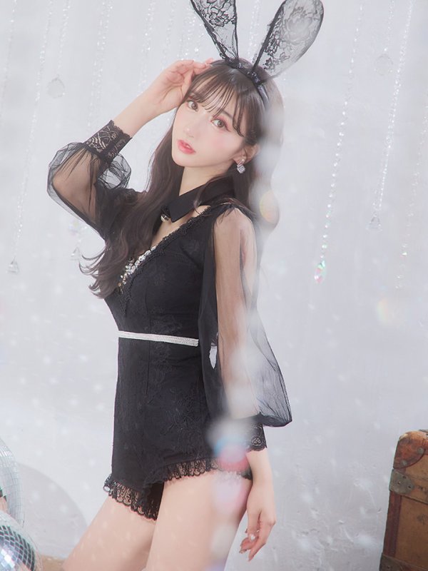 画像27: 【ハロウィン】 レースバニーオールインワン 【コスプレ5点セット】【S-Lサイズ/3カラー】[OF01]