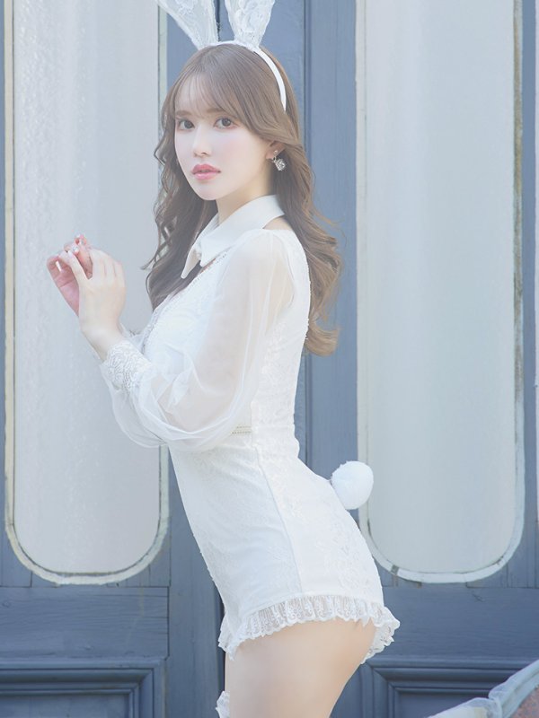 画像12: 【ハロウィン】 レースバニーオールインワン 【コスプレ5点セット】【S-Lサイズ/3カラー】[OF01]