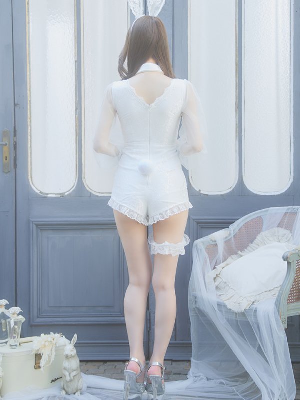 画像15: 【ハロウィン】 レースバニーオールインワン 【コスプレ5点セット】【S-Lサイズ/3カラー】[OF01]