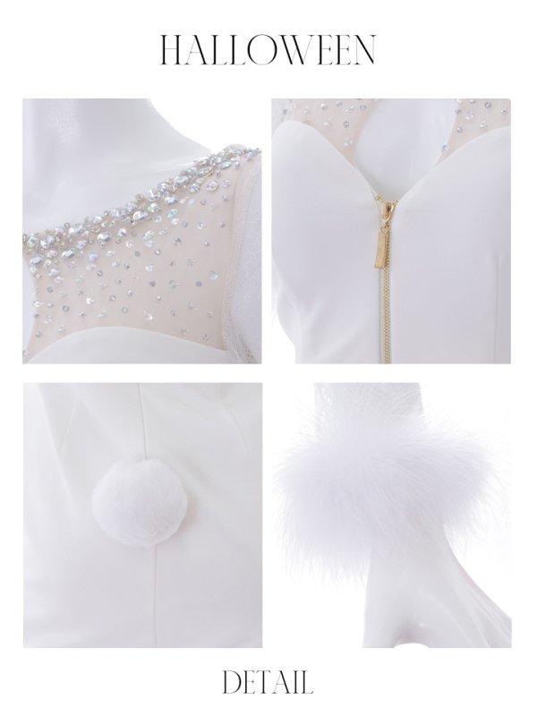 画像37: 【SALE!!】【即日発送】【ハロウィン】 ビジューバニーワンピース 【コスプレ4点セット】【S-Lサイズ/2カラー】[OF01]