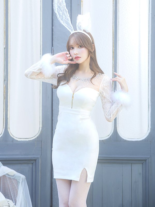 画像21: 【SALE!!】【即日発送】【ハロウィン】 ビジューバニーワンピース 【コスプレ4点セット】【S-Lサイズ/2カラー】[OF01]