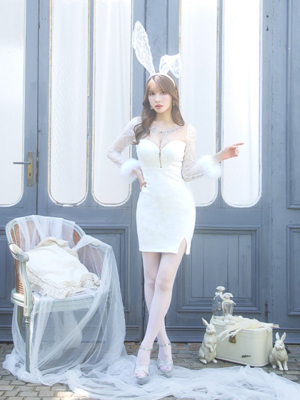 画像28: 【SALE!!】【即日発送】【ハロウィン】 ビジューバニーワンピース 【コスプレ4点セット】【S-Lサイズ/2カラー】[OF01]