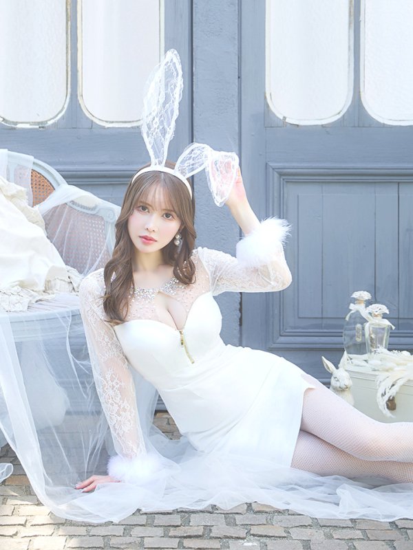 画像31: 【SALE!!】【即日発送】【ハロウィン】 ビジューバニーワンピース 【コスプレ4点セット】【S-Lサイズ/2カラー】[OF01]