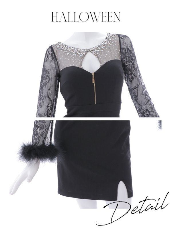 画像39: 【SALE!!】【即日発送】【ハロウィン】 ビジューバニーワンピース 【コスプレ4点セット】【S-Lサイズ/2カラー】[OF01]